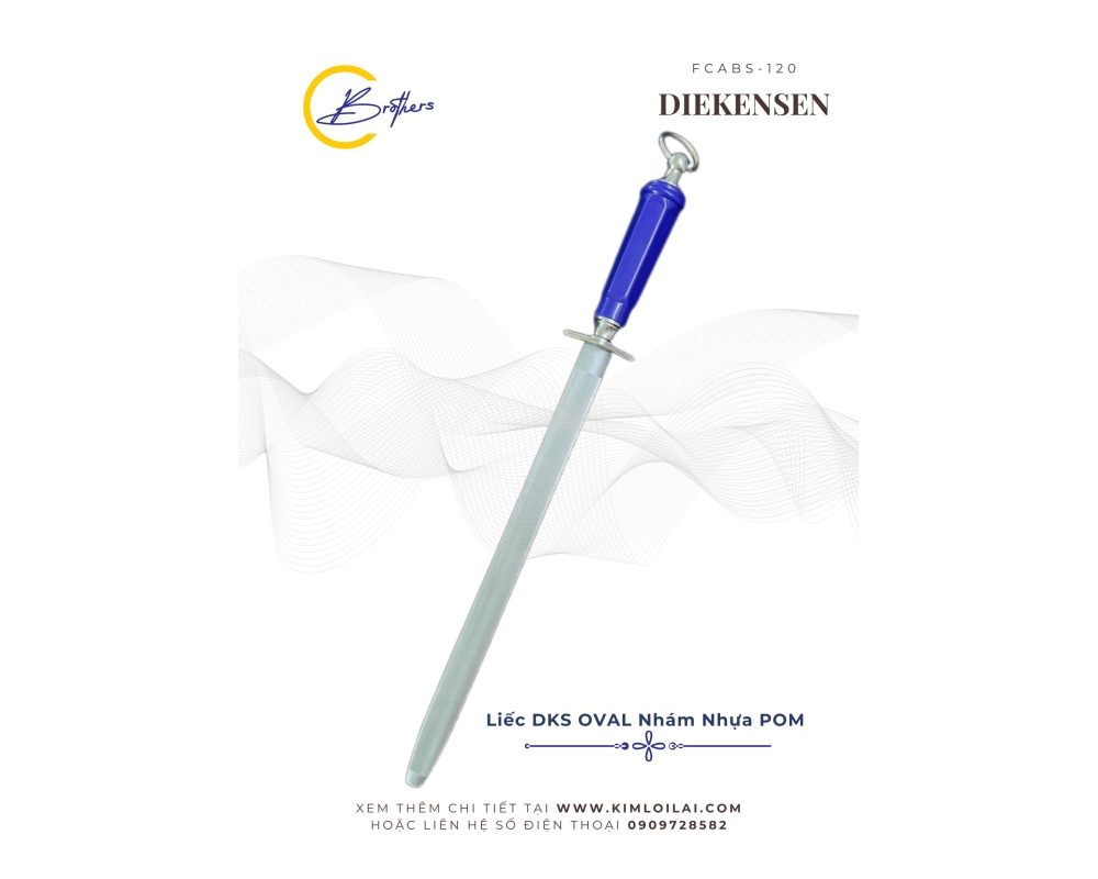 LIẾC DKS OVAL NHÁM MỊN CÁN XD NHỰA POM 12'' - FCABS-120