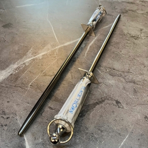 LIẾC DAO BLACK THORN NHÁM MỊN / BÓNG - CÁN CÀ PHÊ SỮA - 12 INCH MẠ CARBON BTSS-12B / BTSS-12CB