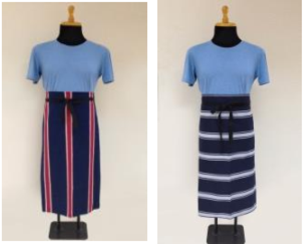 TẠP DỀ POLY COTTON SỌC LỚN - NGẮN
