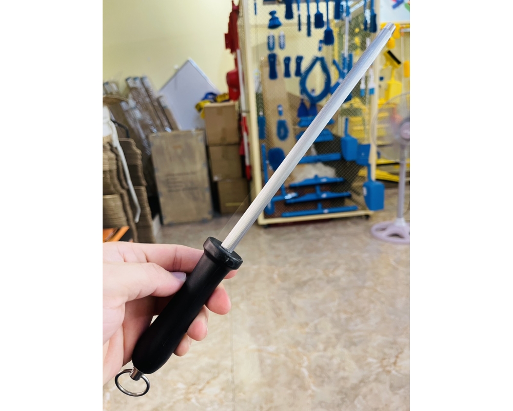 LIẾC VN TRÒN NHÁM MỊN CÁN ĐEN 8'' - LVN01